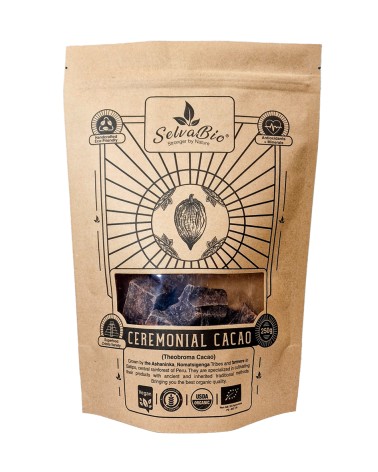 Organic Ceremonial Grade Cacao, 250g From The Ashaninka, Nomatsigenga and Farmers, located in the Central Rainforest of Peru.