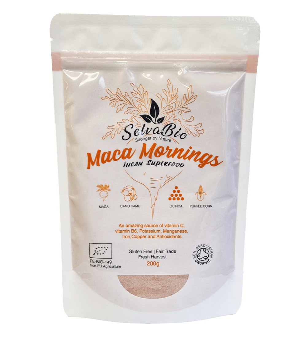 Maca Mornings, Mezcla Orgánica en Polvo