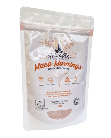 Maca Mornings, Mezcla Orgánica en Polvo